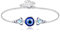 HUKKUN Evil Eye Bracelet Sterling Silver Celtic Bracelet Evil Eye Jewellery Gifts for Women Girls