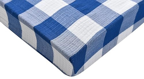 TADO MUSLIN Babybettlaken, 70 % Viskose und 30 % Baumwolle, ultraweich und atmungsaktiv, für Jungen und Mädchen, Spannbettlaken für Standard-Kinderbett- und Kleinkindmatratzen (132,1 x 71,1 x 20,3