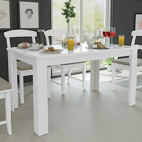 Générique Table à Manger 140x80x75 cm Blanc,Tables à manger-243056