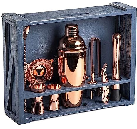 REIFOR Coctelera Kit Cocktail Kit Juego De Coctelera De 11 Uds. Juego De Coctelera De Acero Inoxidable para Bar Familiar Cocktail Shaker