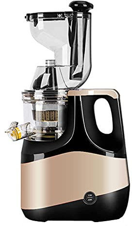 CRBUDY Máquinas exprimidoras lentas, exprimidor Masticador de Frutas y Verduras con tolva Grande de 80mm de Ancho, máquina exprimidora prensada en frío fácil de Limpiar