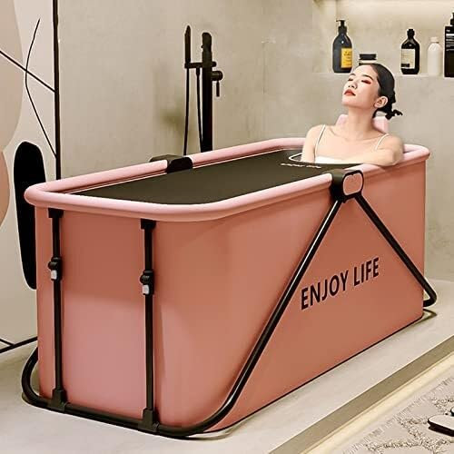 YYRHD-CZ Verbesserte, verdickte Klappbadewanne, Badewanne for Erwachsene, Schwimmwanne for Kinder, freistehende Badewanne, 6 Schichten Isolierschicht-Legierungshalterung