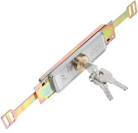 jojofuny Rolling Door Lock Deadbolt Rim Lock for Garage Door Security Weather Resistant Kit
