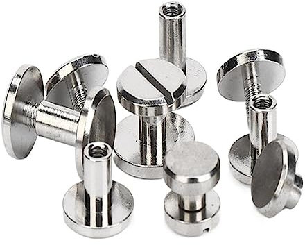WUPNGS Leather Rivets 10sets Solid Brass Screws Strap Rivets Screws Craft(8mm*4mm)