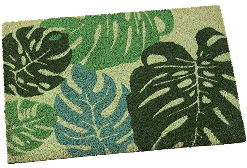 FELPUDO FIBRA DE COCO HOJAS_40X60X2CM