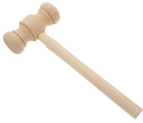 Toyvian Wooden Gavel Judge Hammer Toy for Boys and Girls Mini Wooden Hammer Mallet for Cake and Egg Smash Childrens Role Play Toy