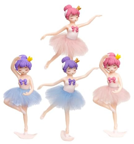 GARVALON Ballettmädchen Figur PVC Tortenaufsatz Tanzende Mädchen Miniatur Tischdekoration Für Zuhause