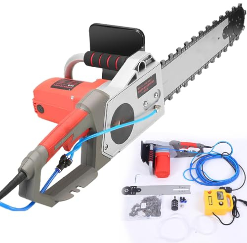 Tronçonneuse à béton électrique, 13,8/18,9 pouces, tronçonneuse portative pour mur, 5 800 W/8 800 W, avec système anti-poussière alimenté par eau,35cm/13.8in