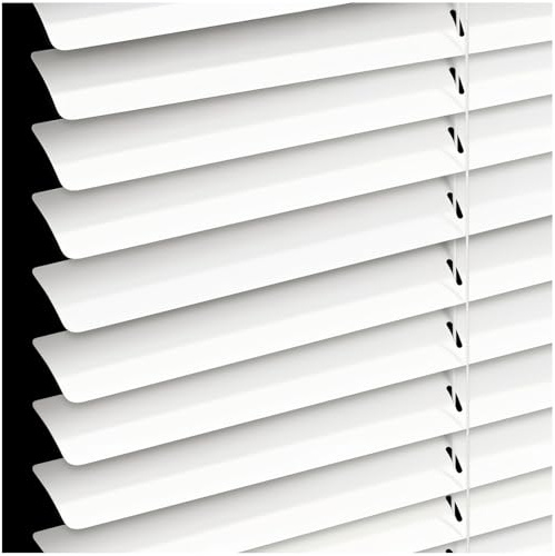 Aluminium Venetian Blinds - Mini Blinds - Light Filtering - Visibility - with Rope and Pole - Easy Fit - for Home, Office, Kitchen, Bathroom(White)