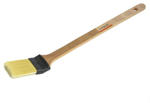 Nespoli - Pincel de Pintura para radiadores y Paredes LaserTouch ZeroLoss L 50 mm, Pinceles para Pintar, para esmaltes y fijador para Paredes Interiores, Mango ergonómico, Pinceles de Pintura DIY sin