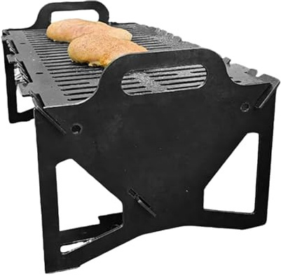 Sghtil Gril Portable au Charbon de Bois - Petit Grill À Charbon En Métal Portable - Support Robust Compact Accessoire Fumeur pour Rôtissage en Terrasse Extérieur Appartement Camping Jardin Balcon