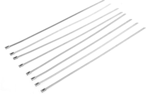 Brida Autoblocante de Acero Inoxidable Negra 200 Piezas