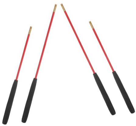 HONMEET Bastoni da Diabolo Antiscivolo in Fibra di Vetro Foro per Filo, Leggeri e Resistenti per Giocolieri, Set 2 Paia (33,5 Cm e 44,5 Cm), Uso Indoor e Outdoor per Anziani