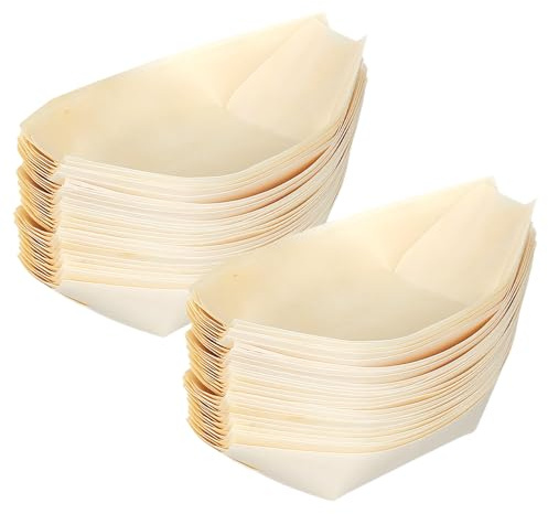 CALLARON 250 Piezas Plato para servir sushi bandejas Platos de merienda para fiestas tabla de sushi boscoso Beige