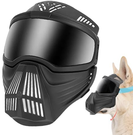 Lunettes de soleil pour chien, lunettes de protection anti-buée avec cache-bouche, protection UV, coupe-vent pour chiens, lunettes réglables pour chien, lunettes d'extérieur réglables, équipement