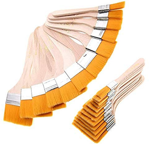 Mayitr 12 × Holz Olgemälde Pinsel Set Künstler Acryl Aquarellfarbe Künstlerpinsel Werkzeug