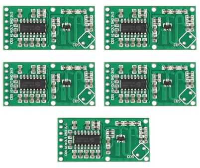 HALJIA 5PCS RCWL-0516 Microwave Radar Motion Sensor Module Body Induction Switch Module High Sensitivity Long Sensing Distance Wide Sensing Angle for Detecting Moving Objects Compatible with Arduino