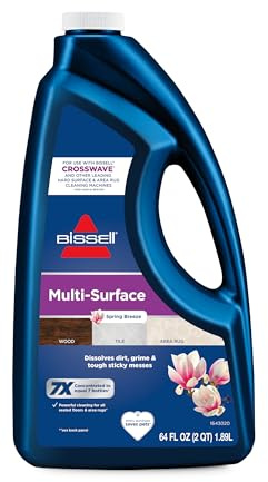 Bissell MultiSurface Floor Cleaning Formula-Crosswave and Spinwave, 17891, 64oz, Removes Everyday Dirt and Grime, Safe on Sealed Hard Floors, Tile, Laminate, Area Rugs, Spring Breeze