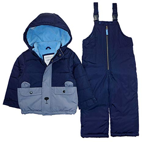 Carter's Boys' Heavyweight 2-Piece Skisuit Snowsuit (Navy Bear, 5/6)