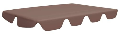 vidaXL Ersatzdach für Gartenschaukel Hollywoodschaukel Dach Dachbezug Schaukeldach Ersatz-Bezug Sonnendach Dachplane Braun 188/168x145/110 cm