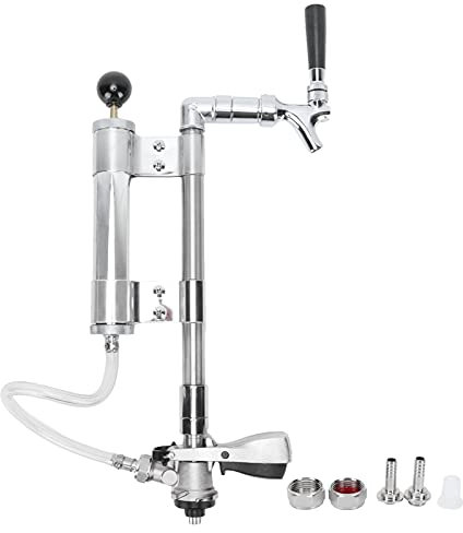 Tireuses à Bières, Pièces de Bière Pression Robinet de Fût de Bière Pratique G5/8 en Laiton + Acier Inoxydable Pompe à Fût de Bière Système D pour Pubs Restaurants, Bars pour Hôtels