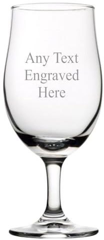 1stclassgifts [Custom] Personalised Engraved Stemed Beer Pint Glass 20 oz (57cl) Christmas Birthday Gift Wedding Best Man Any Text Engraved