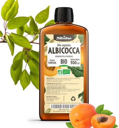 Olio di Albicocca Bio 500 ml -100% Puro, naturale - Natureen | Planète au Naturel