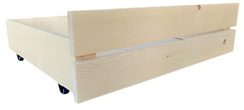 sunnypillow - 2 x Bettschubladen - Naturholz - Palettenbett M2