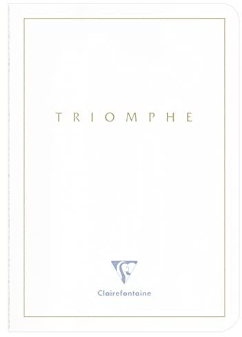 Clairefontaine 36120C - Heft Triomphe GOLD, DIN A5, 14,8x21cm, mit Fadenbindung, 48 Blatt blanko, Papier weiß 90g, 1 Stück