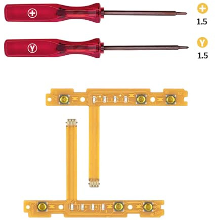 Mcbazel SL/SR Sync Button Flex Cable Kit de Câble ruban de Remplacement avec jeu de Tournevis Tri-Wing pour Nintendo Switch/Switch OLED Joy-Con (Pas pour Switch 2)