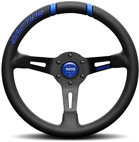 VOLANTE MOMO DRIFTING 330 NEGRO-AZUL