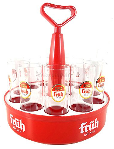 Mixcompany.de Bar & Glas Früh Kölschkranz 11er + 11x Früh Biergläser 0,3 Liter