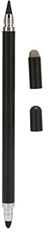 Stylus Stifte, 3 in 1 Universal Stylus mit Feiner Spitze für Tablet Mobiltelefone, Universeller Hochempfindlicher Touchscreen Stylus Stift mit 2 Faserspitzen Zum Schreiben und Zeichnen(Schwarz)