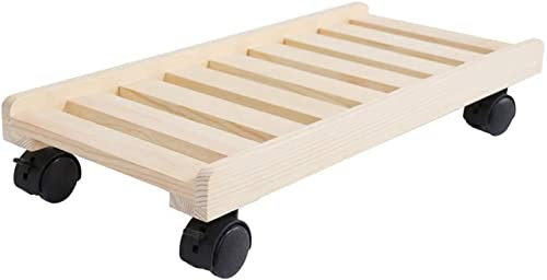 Support CPU Support PC Tour de Bureau Mobile Boîtier CPU Support de Sol Support CPU en Bois avec 4 roulettes et Protection de déflecteur à Trois côtés Chariot de Support de Tour PC (Taille : Grand)