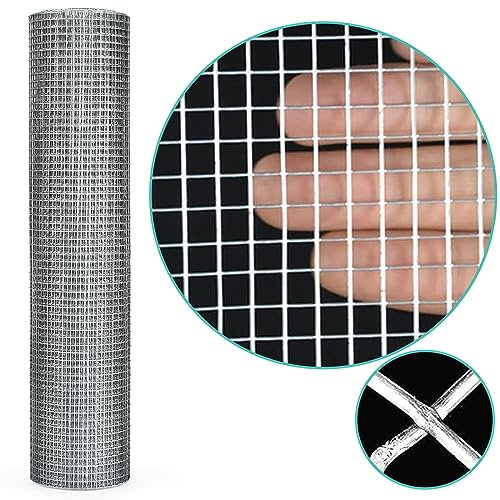 Muzhira Rodent Proofing Galvanized Wire Metal Mesh - 3m x 300mm Blocks Rats, Mice, Mouse, Squirrel & Bird Access Internal & External Pest Prevention for Filling In Gaps Around The Home & Garden