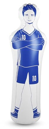Gugxiom Modelo de Aire Simulado de Fútbol Inflable, PC de Protección Ambiental Engrosada Que No Se Cae, Saco de Boxeo Completo, Pared Humana Inflable de Baloncesto de Fútbol (Blue)