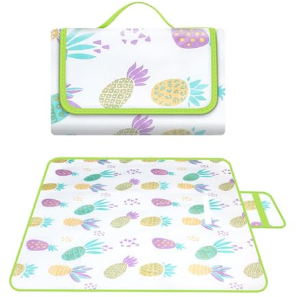Faltbare Picknickdecke 200x200, Picnic Blanket Stranddecke Sandfrei Strandmatte Faltbar Picknick Decke Groß Camping Teppich Zeltteppich Picnic Decke Camping Zubehör Outdoor Teppich Outdoor