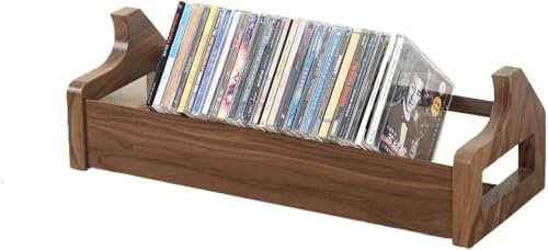 ZHENCHAO Schallplattenregal/-Halter Massivholz Desktop CD-Aufbewahrungsregal CD-Regal Blu-ray-Disc DVD-Disc-Sammelregal DVD/CD-Regal,A