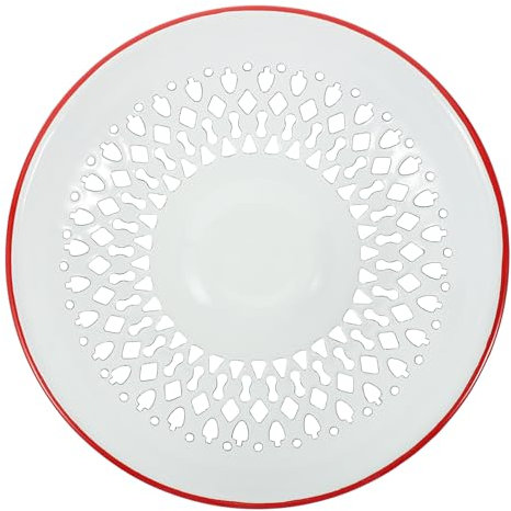 COLLBATH Enamel Drain Basket 9.7 Inch Hollow Kitchen Colander Bowl for Nuts Fruits and Vegetables Suitable for Household Use