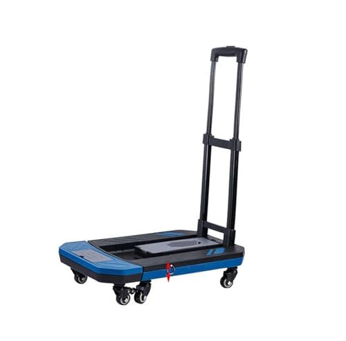 GXMDSGZ 6-Rad-Bremse, zusammenklappbarer Handwagen, schwarz, Kleiner, Leichter Wagen, tragbarer Teleskop-Transportwagen, Rucksack, Gepäck, Reisen, Umzug, Einkaufen FüR Die Industrie
