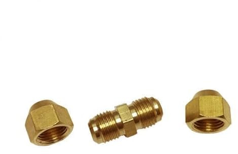 Set di 4 raccordi per tubo da giardino in ottone, maschio e femmina, svasati, diametro uguale φ6 mm, φ8 mm, φ10 mm, φ12 mm, φ16 mm, per impianti idraulici