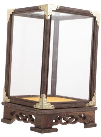 DONFAMDS Aufbewahrungsbox Für Sammlerstücke Mit Holzrahmen Transparente Schutzabdeckung Aus Glas Für Buddha-figuren Und Kunsthandwerksstatuen Geeignet Für Einzelhandelsgeschäfte