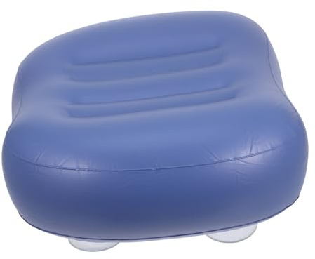 BAZEITFLOW Inflatable Hot Tub Booster Seat Cushion with Strong Suction Cups Foldable Portable Bath Pillow for Adults Non Slip Spa Cushion Pad Comfortable Support for Home Spa Relaxation