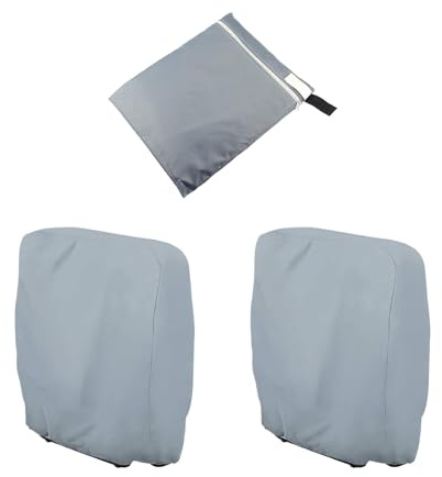 Amesor Housses pour Chaises De Terrasse Pliantes,Housse Imperméable Pliable pour Chaises De Plage en 2 Pièces | Protecteur De avec Sac De Rangement pour Protection Stockage Extérieur Plage Patio