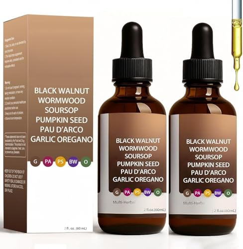 Nutralis Noyer Noir Absinthe Gut Cleanse, Soutient l'Équilibre Gestuel et Digestif, Améliore l'Énergie, la Santé Gestuelle,2Pcs