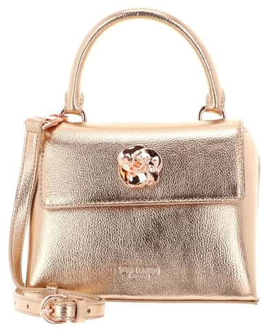 Ted Baker cross body bag Rosama Rose Detail Mini Metallic Top Handle Bag Rosegold rose gold-coloured