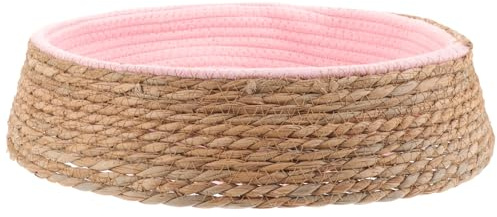 Hemobllo Woven Rattan Pet Nest Bed Soft Cushion for Cats and Small Pets Decorative Sleeping Pad Comfortable Resting Place