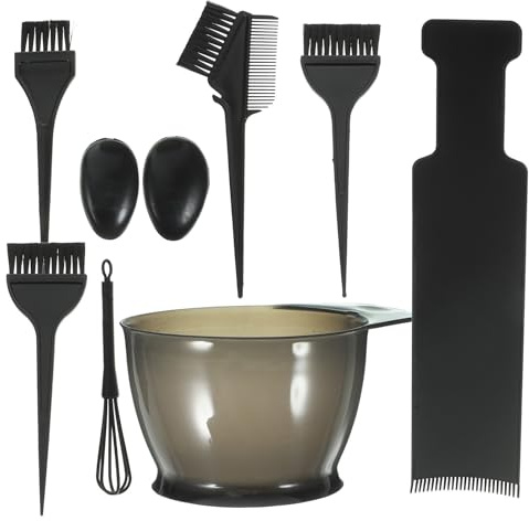 PartyKindom Kit de Coloration Capillaire Ensemble Complet D'accessoires pour Teinture en Plastique Portable Pinceau, Bol et Peigne, Facile à Utiliser Plusieurs styles pour Plusieurs styles