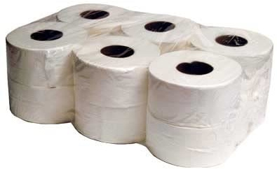 Mini Jumbo Toilet Rolls 95mm x 150M Roll 2 Ply 60mm Core Pk12