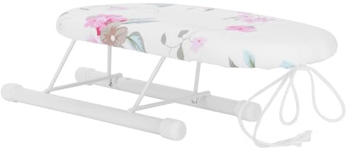 Ironing Board with Folding Legs, Table Top Ironing Boardwith Cotton Cover, Portable Space Saving Mini Ironing Board Folding Sleeve Cuffs Collars Ironing Table for Home Apartment Condo Dorm(Blooming)